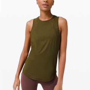 Lululemon Sculpt Tank Moss Green fits like size 6